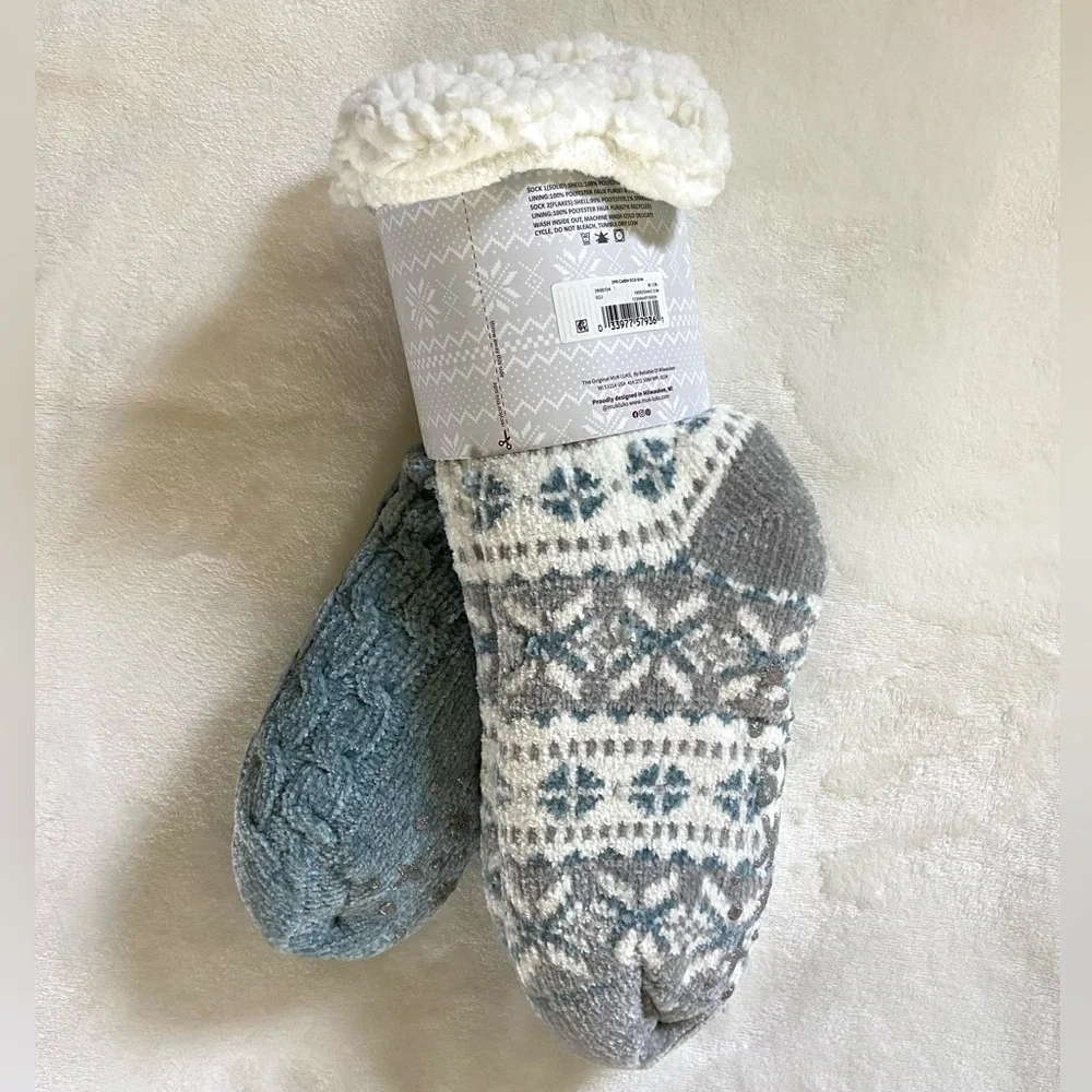 MUK LUKS Womens Cabin Socks 2 Pair S/M